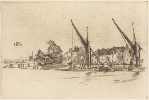 Lindsey Houses by James McNeill Whistler, print, 1877