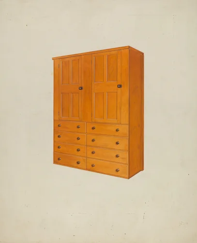 Shaker Cabinet by John W. Kelleher, index of american design, 1938