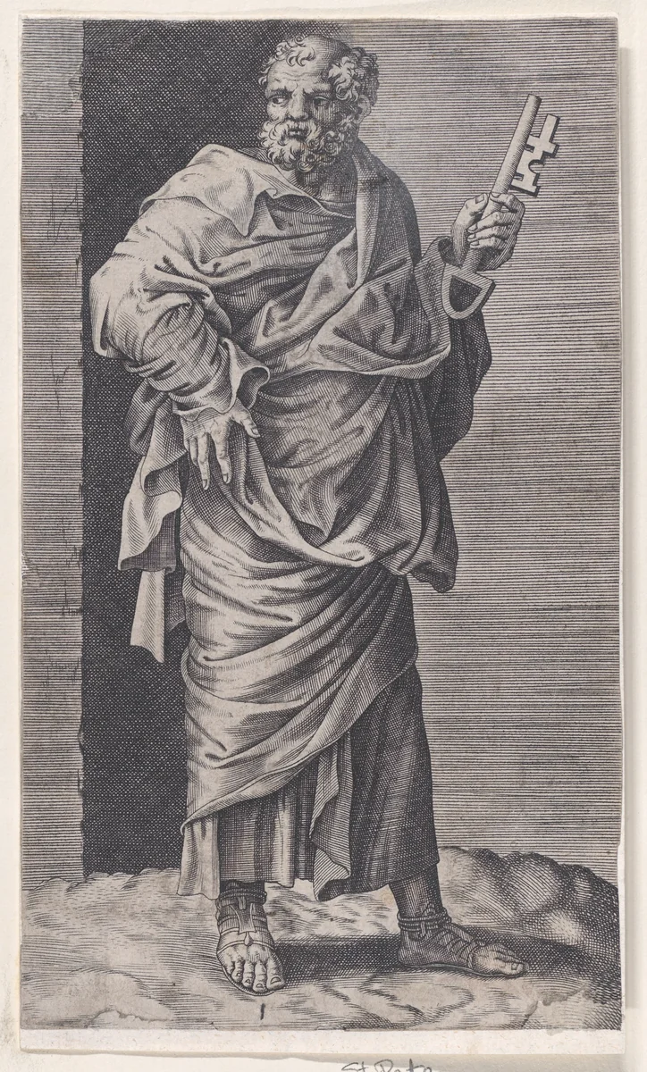 St. Peter, from "Christ and the Apostles" by Lambert Suavius, print, 1530-1576