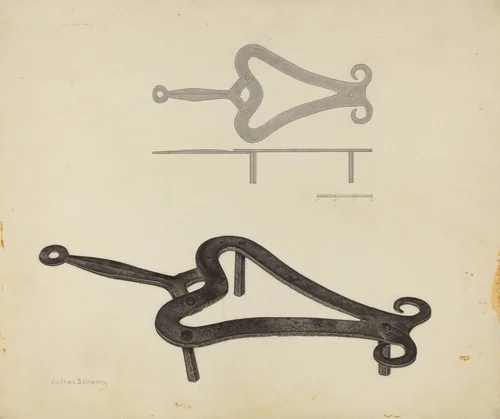 Flat Iron Holder by Julius Bellamy, index of american design, 1940