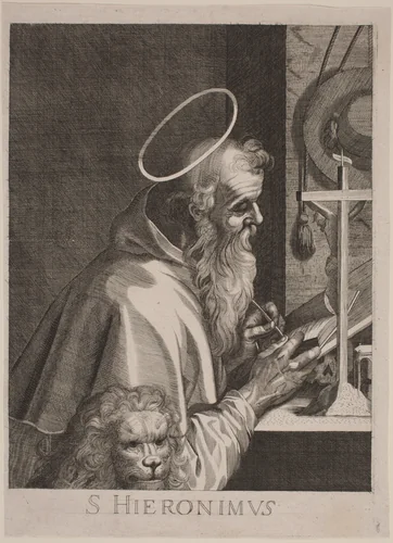 Saint Jerome by Aegidius Sadeler II, print, 1566-1624
