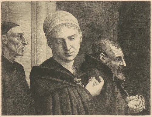 Baptism by Alphonse Legros, print, 1865-1875