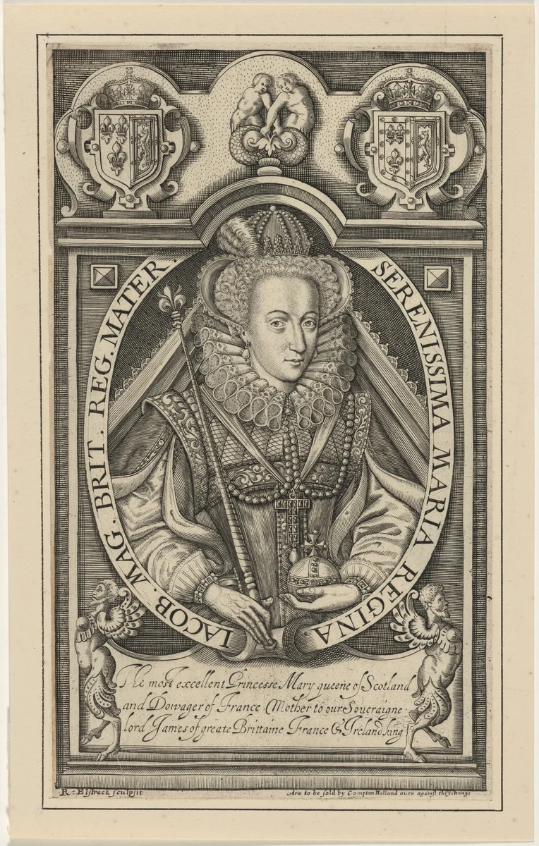 Mary, Queen of Scots by Renold Elstrack, print, 1571-1625