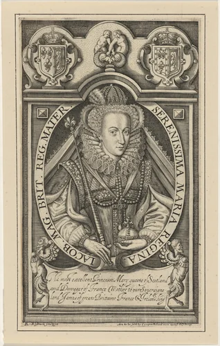 Mary, Queen of Scots by Renold Elstrack, print, 1571-1625