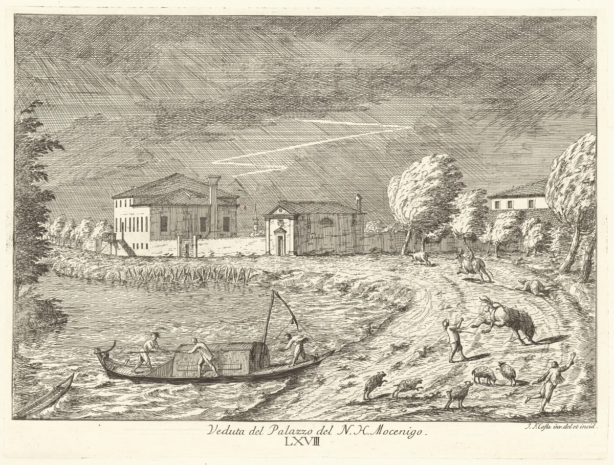 Villa Mocenigo by Giovanni Francesco Costa, print, 1711-1773