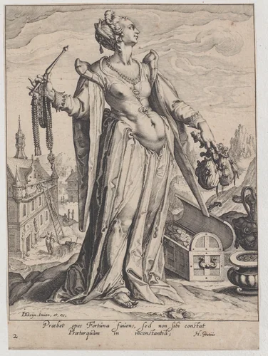 Wealth, from "Virtues and Vices" by Zacharias Dolendo, print, 1596-1597