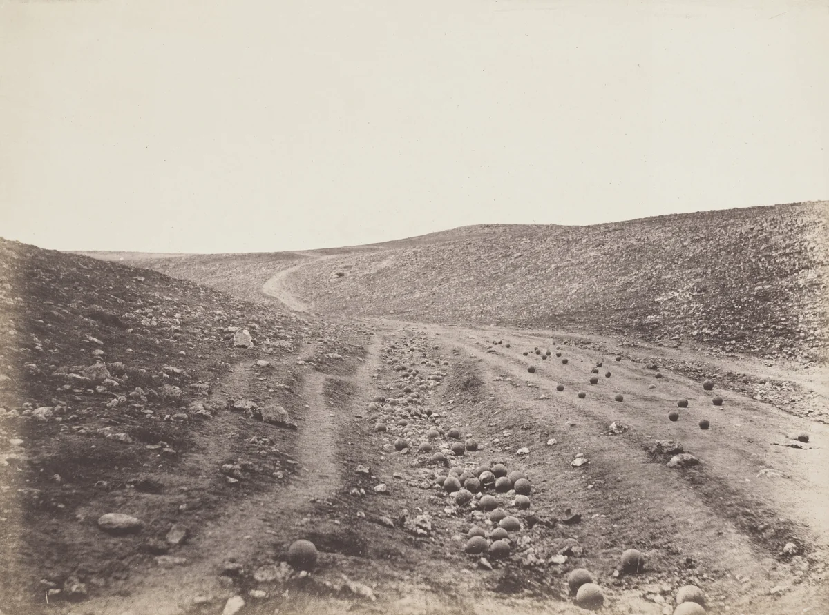The Valley of the Shadow of Death by Roger Fenton, photograph, 1855