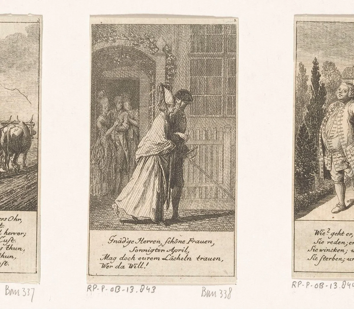 April by Daniel Nikolaus Chodowiecki, print, 1777