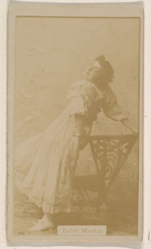 Belle Martin, from the Actresses series (N245) issued by Kinney Brothers to promote Sweet Caporal Cigarettes by Kinney Brothers Tobacco Company, photograph, 1890