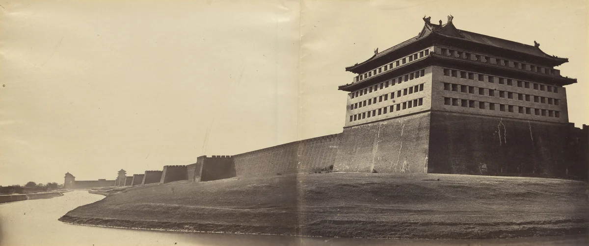 North and East Corner of the Wall of Pekin by Felice Beato, photograph, 1860