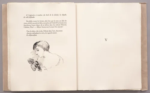 Tailpiece (page 118) from La Tentation de Saint-Antoine by Odilon Redon, illustrated book, 1910