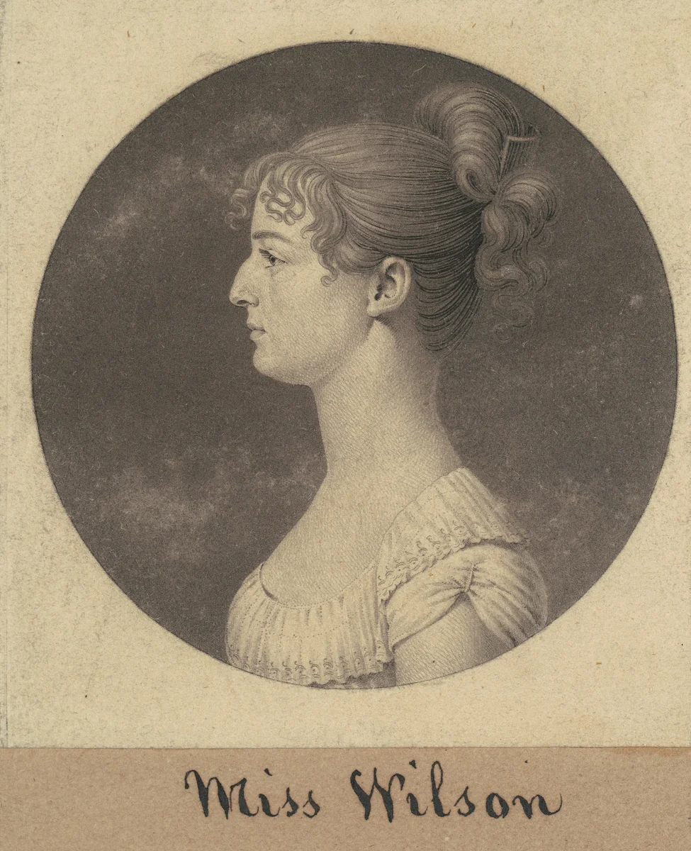 Caroline Lewis by Charles B. J. Févret de Saint-Mémin, print, 1803-1813