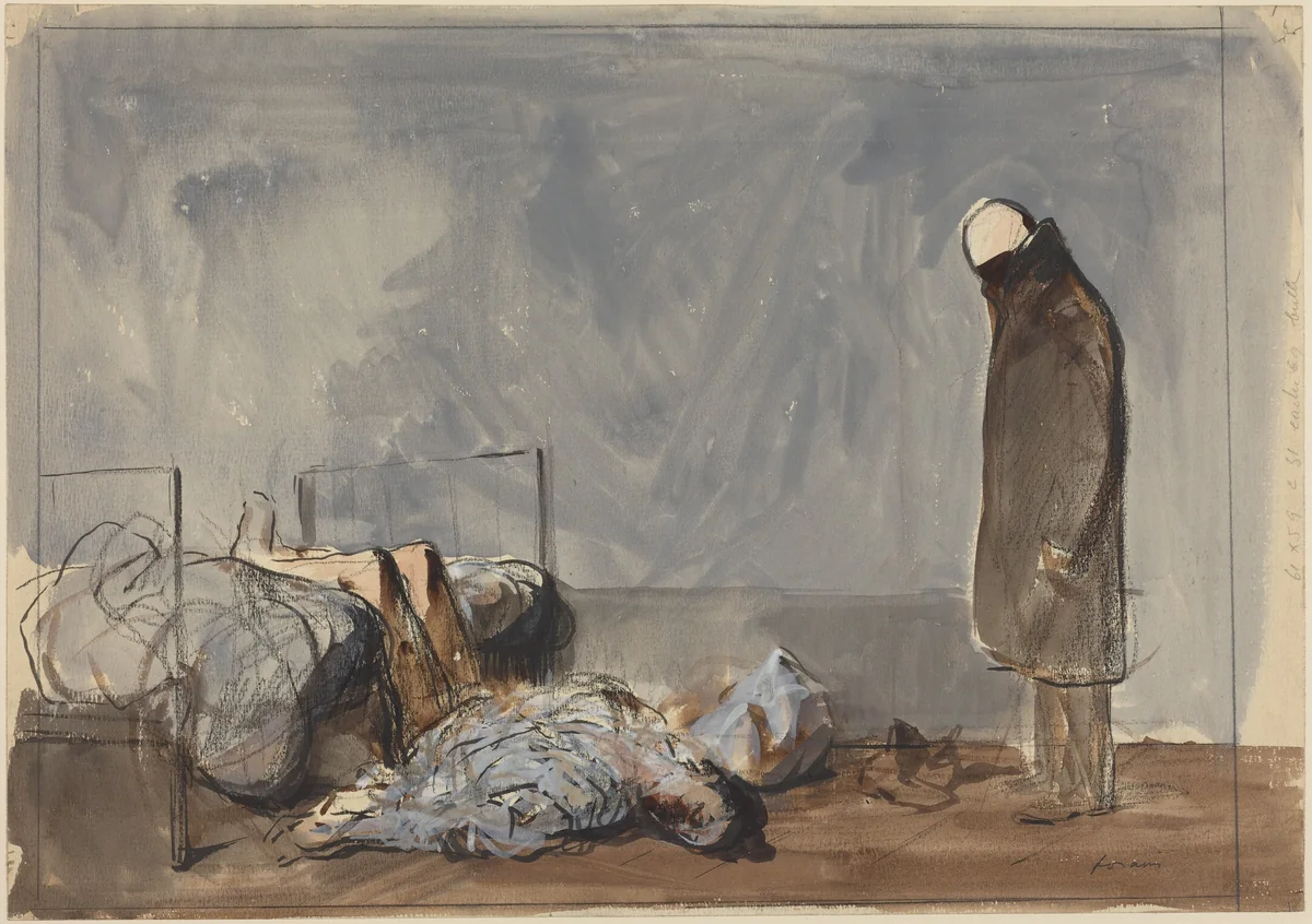 Elles étaient à lacets by Jean-Louis Forain, drawing, 1914-1919