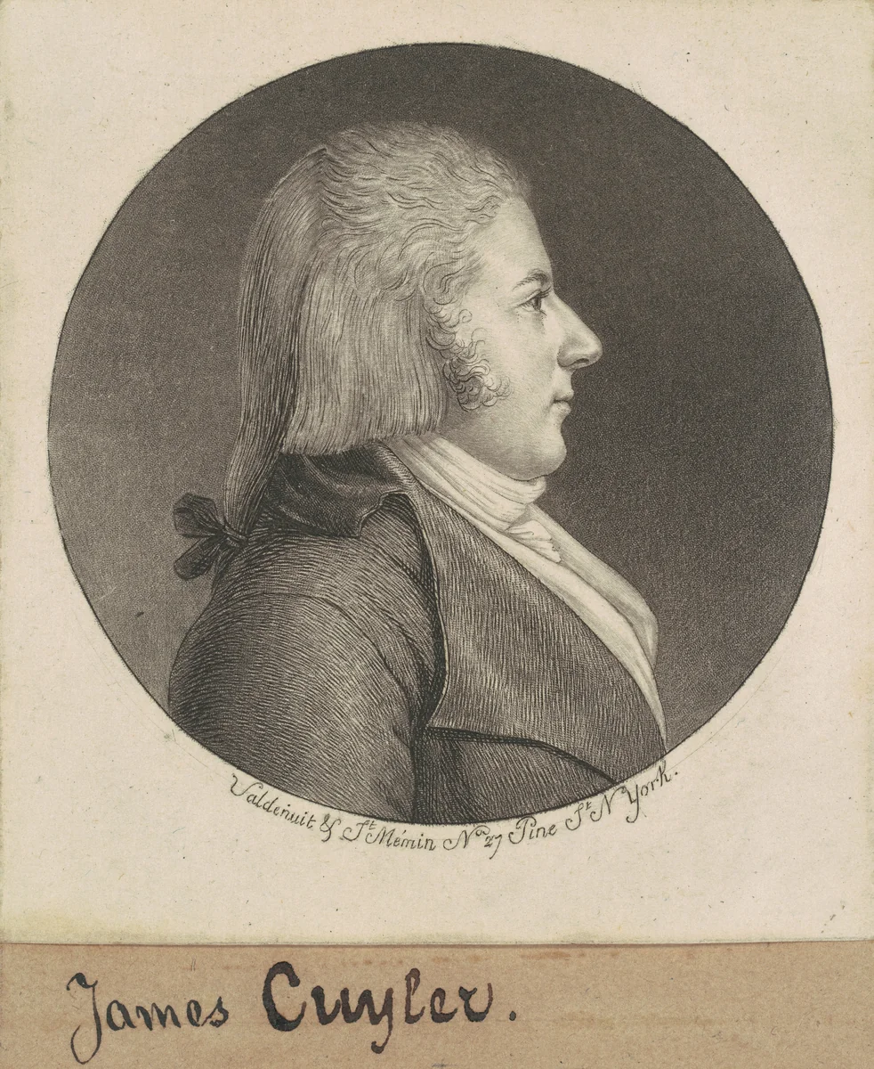 James Cuyler by Charles B. J. Févret de Saint-Mémin, print, 1796-1797