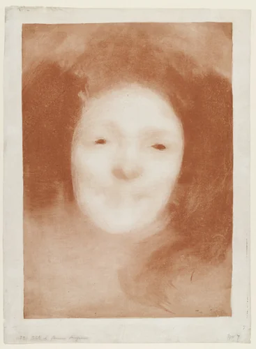 Elise Laughing by Eugène Carrière, print, 1895