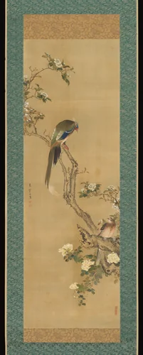 Birds and Flowers by Sō Shiseki (宋紫石), painting, 1715-1786