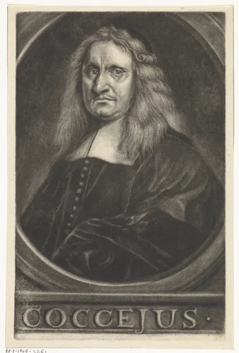 Portret van Johannes Cocceius by Johannes de Groot, print, 1698-1776