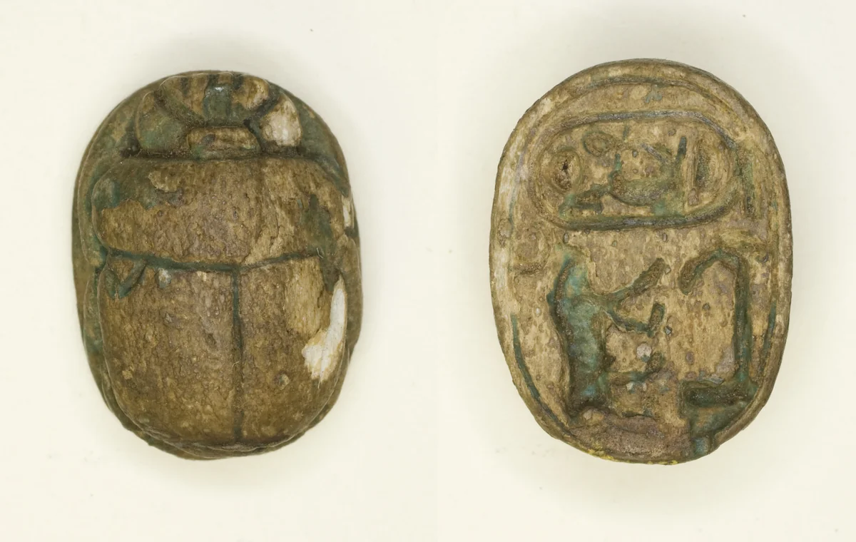 Scarab: Nebmaatra (Amenhotep III) by Egyptian, other, -1390--1352