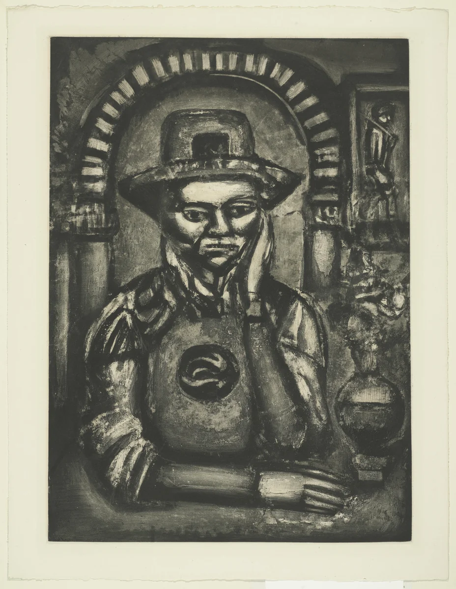 The Chinese Invented Gunpowder, They Say, and Made Us a Gift of It (Chinois inventa, dit-on, la poudre à canon, nous en fit don), plate XXXVIII from Miserere by Georges Rouault, illustrated book, 1926