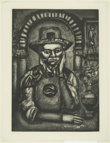 The Chinese Invented Gunpowder, They Say, and Made Us a Gift of It (Chinois inventa, dit-on, la poudre à canon, nous en fit don), plate XXXVIII from Miserere by Georges Rouault, illustrated book, 1926