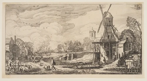 November, from The Twelve Months of the Year by Jan van de Velde II, print, 1616
