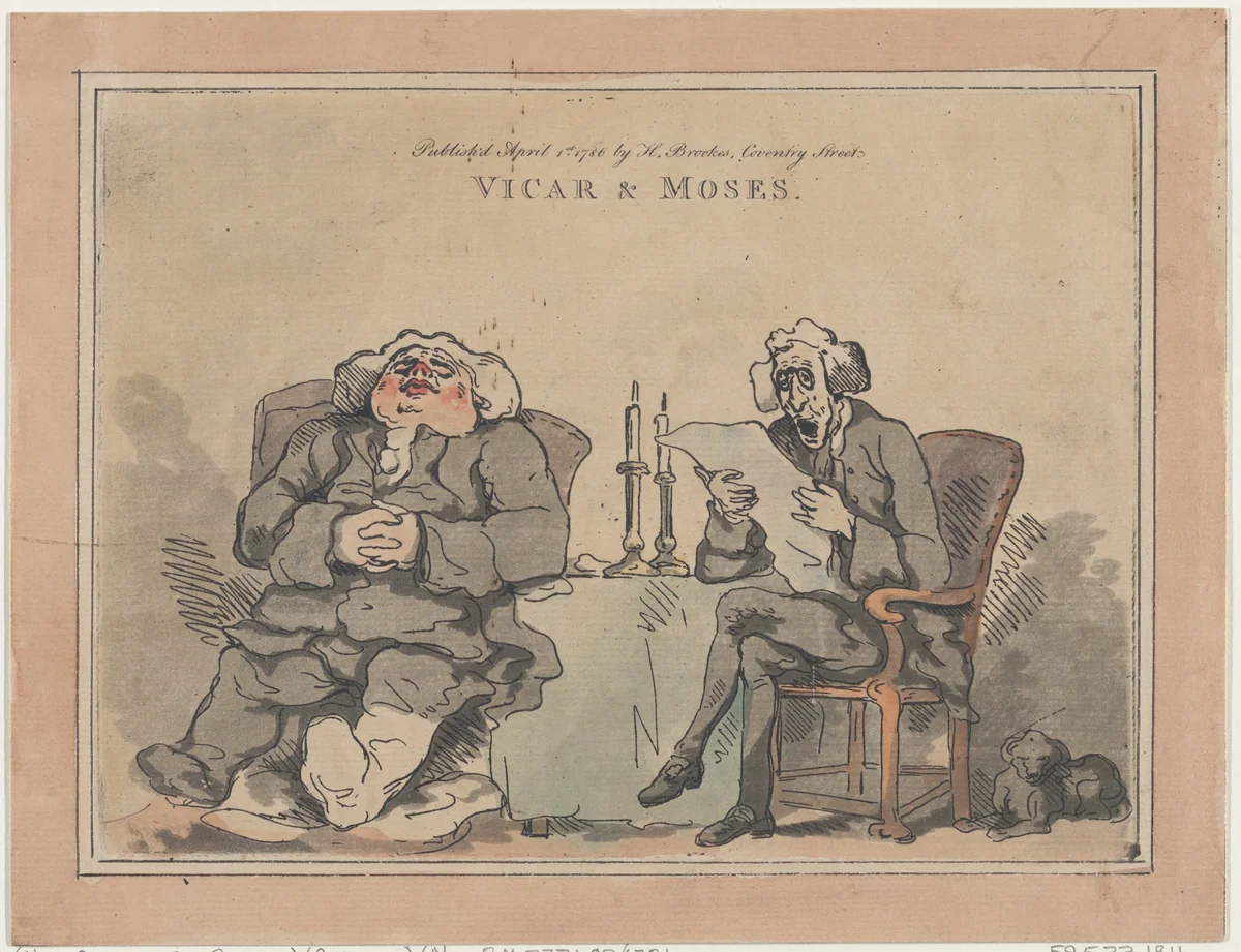 Vicar & Moses by Thomas Rowlandson, print, 1786