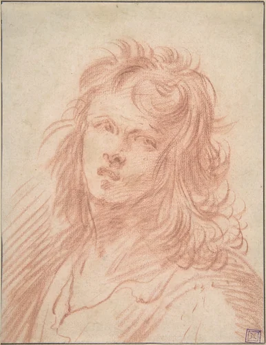 Bust of a Young Man by Jean de Saint-Igny, drawing, 1590-1647