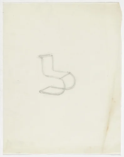 Chair (similar to MR10) (Perspective sketch) by Ludwig Mies van der Rohe, mies van der rohe archive, 1927