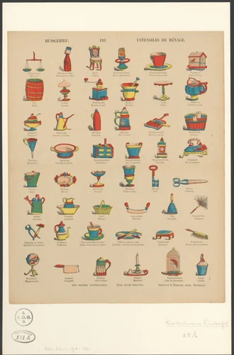 Huisraad by anonymous, print, 1833-1911