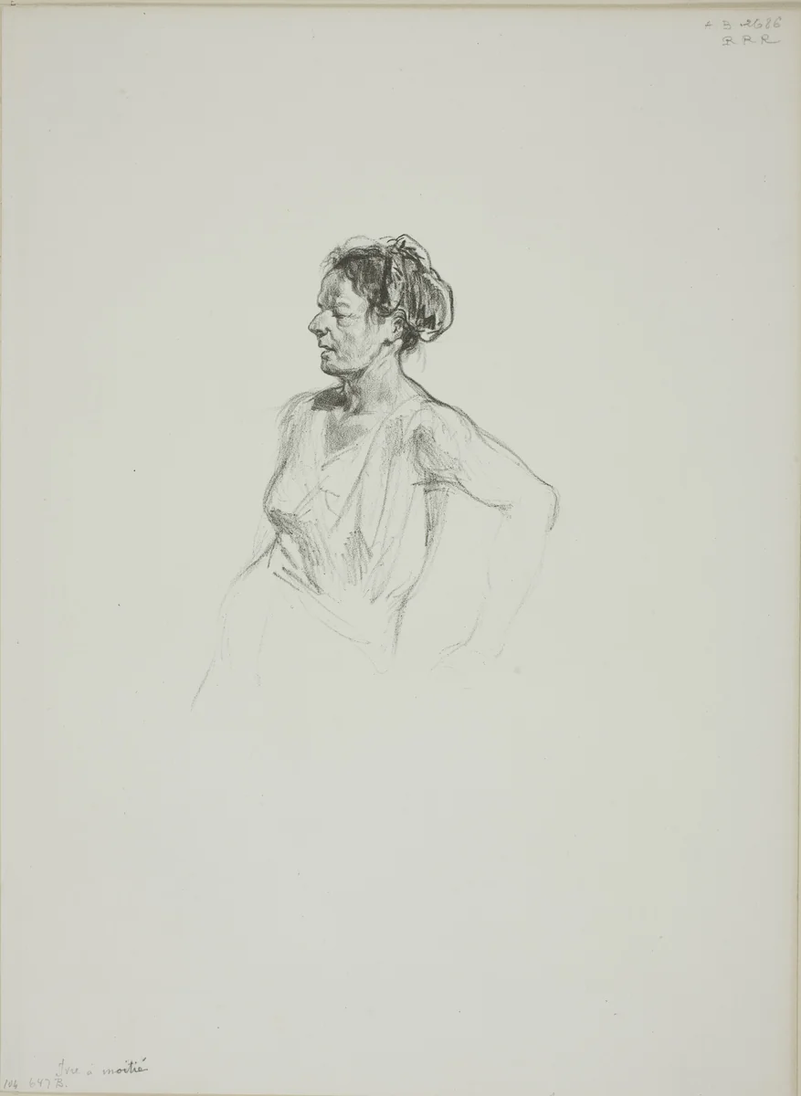 Untitled (Half Drunk) by Paul Gavarni, print, 1824-1866