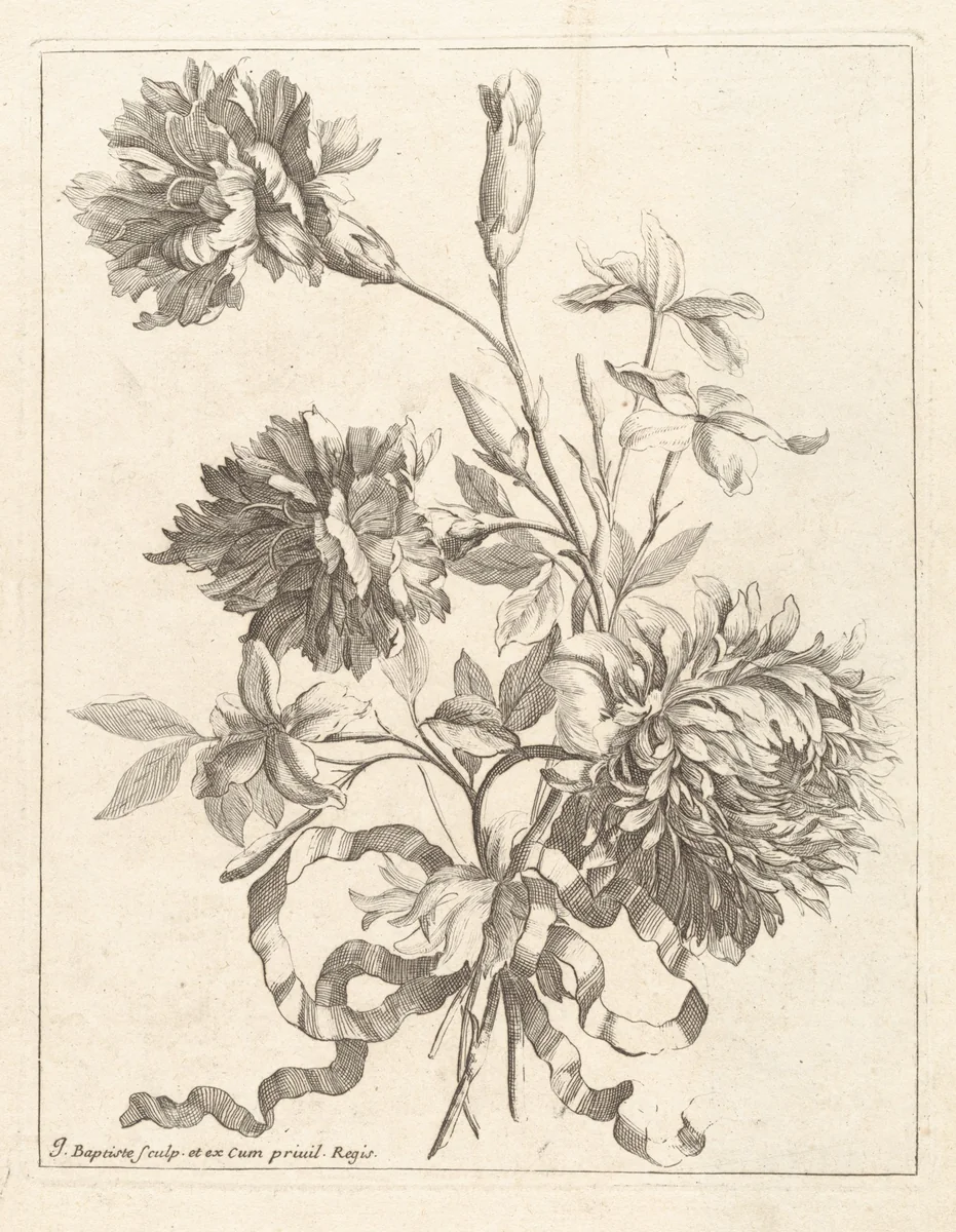 [Small Bouquets Tied With A Ribbon] by Jean Baptiste Monnoyer, book, 1656-1699
