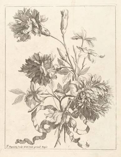 [Small Bouquets Tied With A Ribbon] by Jean Baptiste Monnoyer, book, 1656-1699