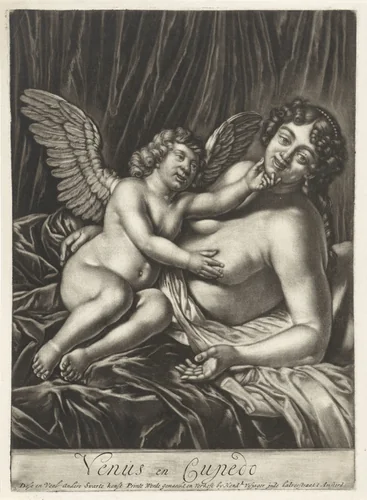 Venus en Amor by anonymous, print, 1683-1684