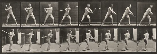 Plate Number 279. Baseball, batting by Eadweard Muybridge, photograph, 1887