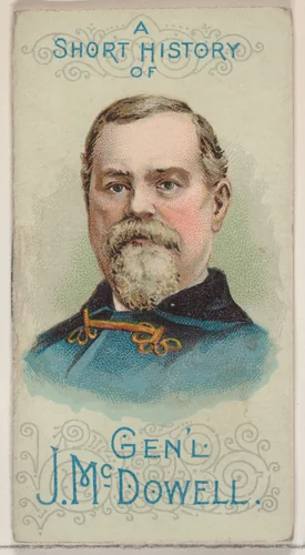 A Short History of General Irvin McDowell, from the Histories of Generals series of booklets (N78) for Duke brand cigarettes by W. Duke, Sons & Co., print, 1888