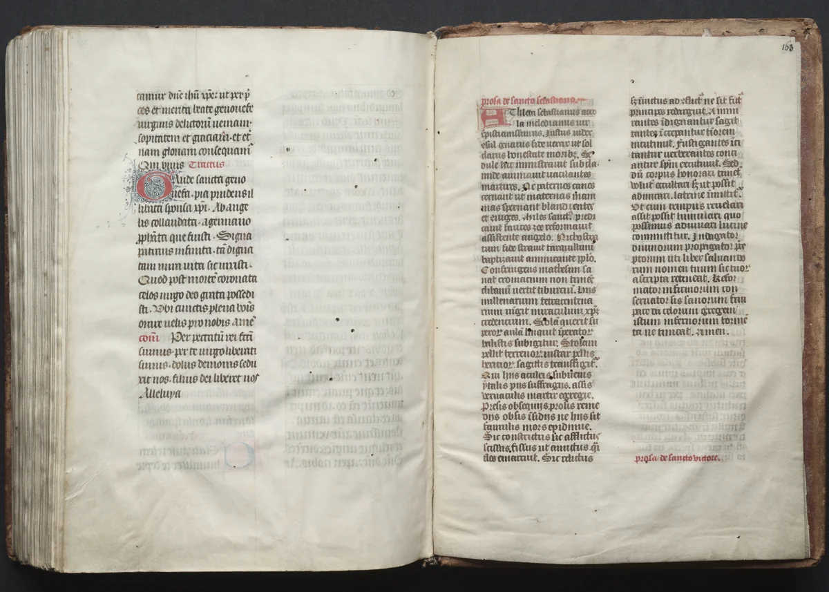 The Gotha Missal: Fol. 163r, Text by Master of the Boqueteaux, book, 1370-1380