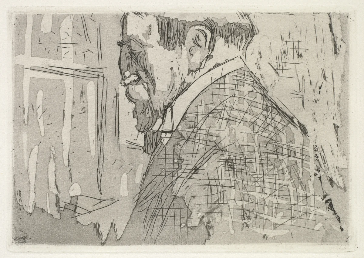 Portrait of Theo van Rysselberghe by Edouard Vuillard, print, 1893-1903
