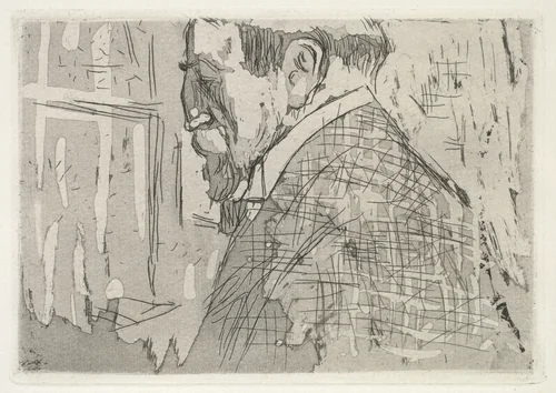 Portrait of Theo van Rysselberghe by Edouard Vuillard, print, 1893-1903