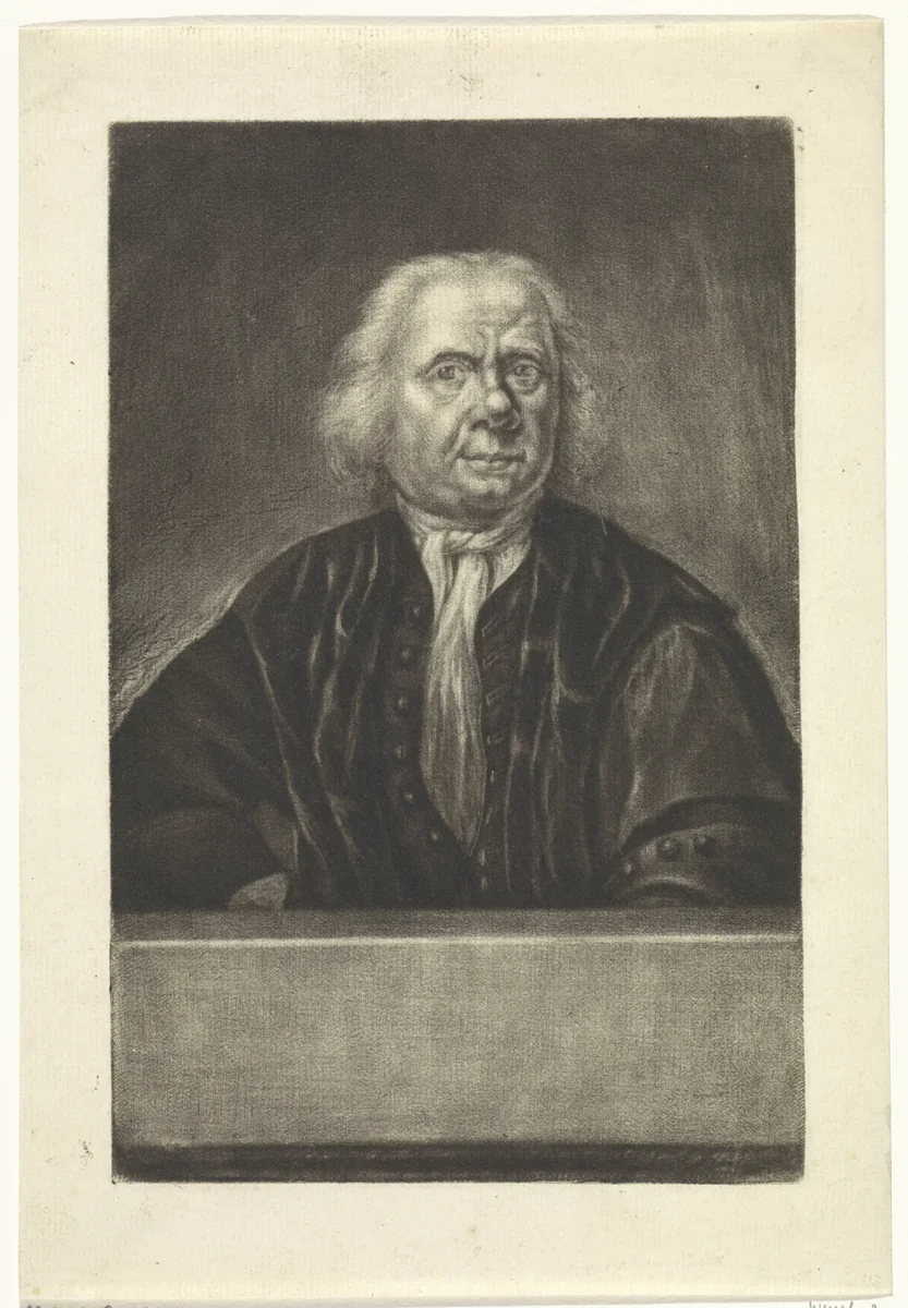 Portret van Hermanus Boerhaave by Johannes de Groot, print, 1722-1776