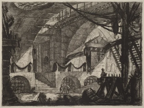 The Sawhorse by Giovanni Battista Piranesi, print, 1780-1790