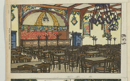 Hütteldorf Brewery, A. Brusatti by Gustav Kalhammer, print, 1912