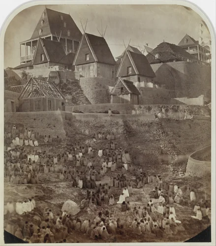 View of Antsahatsiroa, Madagascar by William Ellis, photograph, 1862-1865