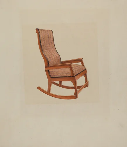 Shaker Rocking Chair by Lon Cronk, index of american design, 1938