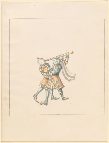 Foot Combat with Longswords by German 16th Century, drawing, 1515
