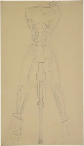 Study for The Rock Drill by Jacob Epstein, drawing, 1913