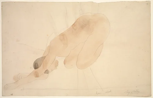 Sunset by Auguste Rodin, painting, 1890-1905