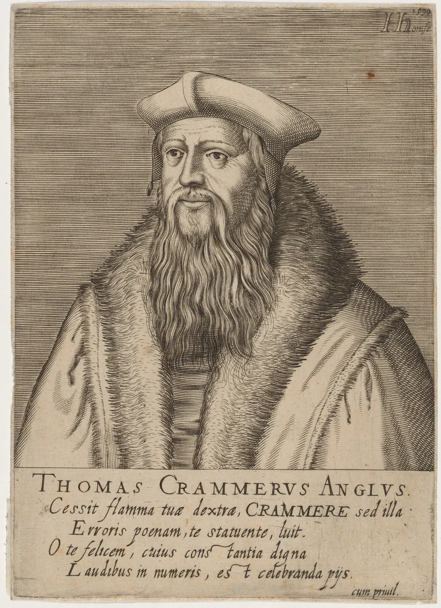 Thomas Cranmer, Archbishop of Canterbury by Hendrik Hondius I, print, 1599