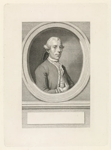 Portret van Joannes Nomsz by Jacob Houbraken, print, 1777-1779