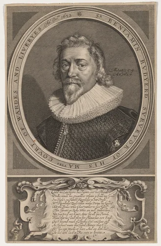 Sir Benjamin Rudyerd by John Payne; Daniel Mytens the Elder, print, 1607-1647