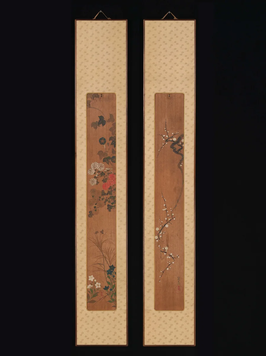 Flowers of Spring and Autumn by Ogata Kōrin, painting, 1650-1850